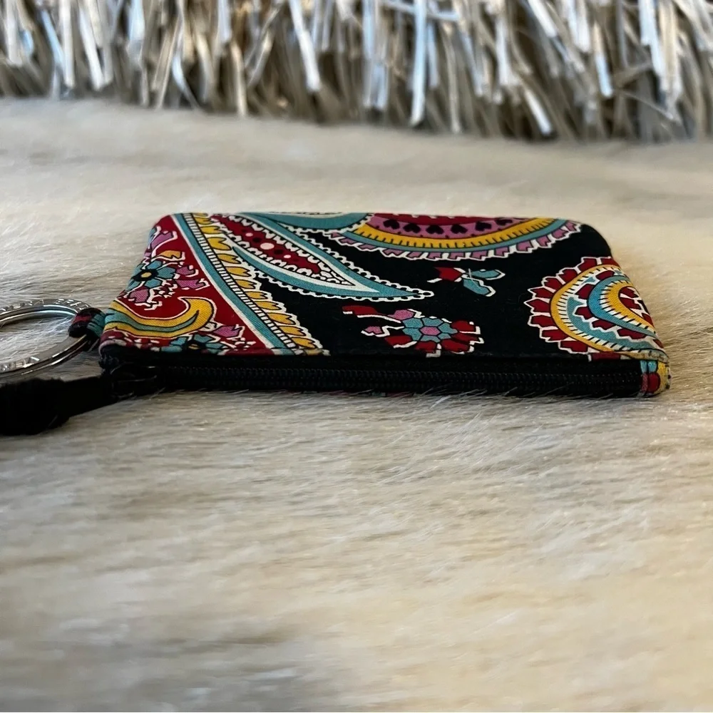 VERA BRADLEY Symphony In Hue 2015 Keychain Cardholder Black Yellow Red College